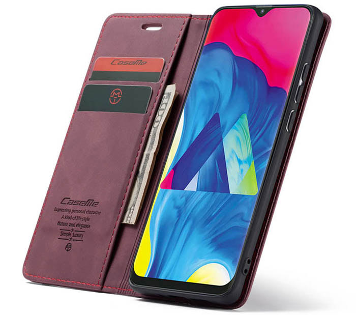 CaseMe Samsung Galaxy M10 Wallet Kickstand Magnetic Flip Leather Case