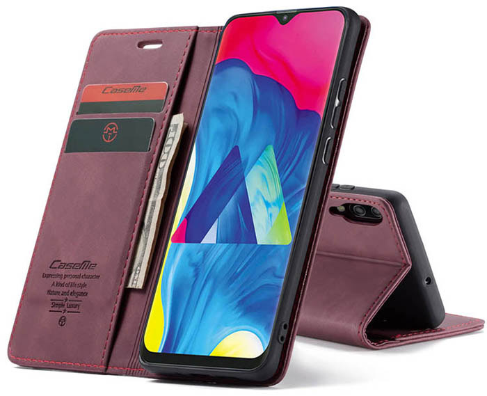 CaseMe Samsung Galaxy M10 Wallet Kickstand Magnetic Flip Leather Case