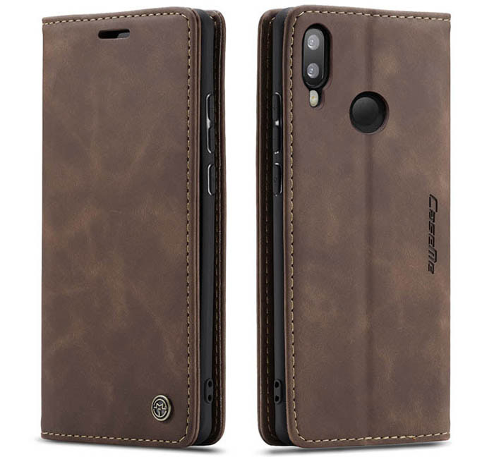 CaseMe Samsung Galaxy M20 Wallet Kickstand Magnetic Flip Leather Case