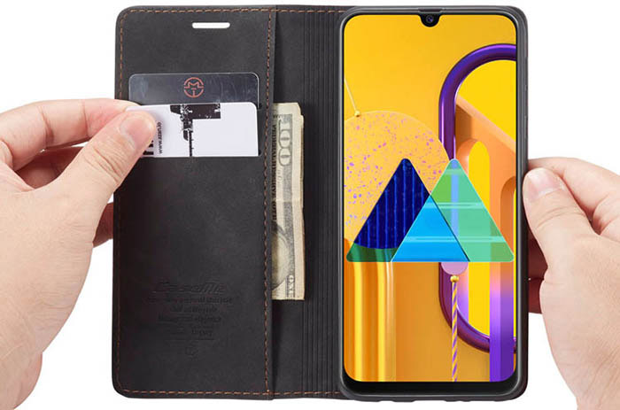 CaseMe Samsung Galaxy M30S/M21 Wallet Kickstand Magnetic Flip Leather Case