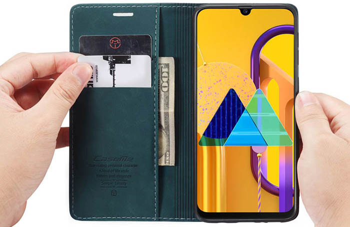 CaseMe Samsung Galaxy M30S/M21 Wallet Kickstand Magnetic Flip Leather Case