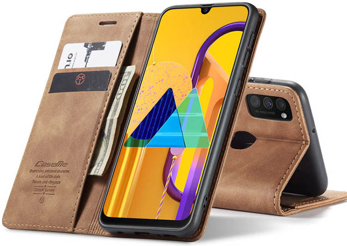 CaseMe Samsung Galaxy M30S/M21 Wallet Kickstand Magnetic Flip Leather Case