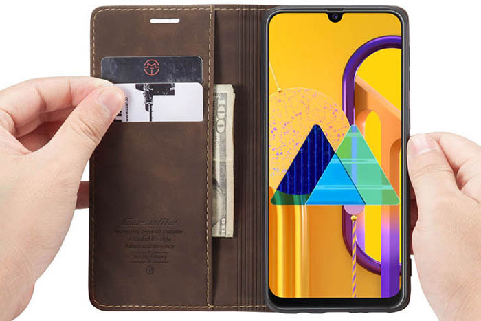 CaseMe Samsung Galaxy M30S/M21 Wallet Kickstand Magnetic Flip Leather Case