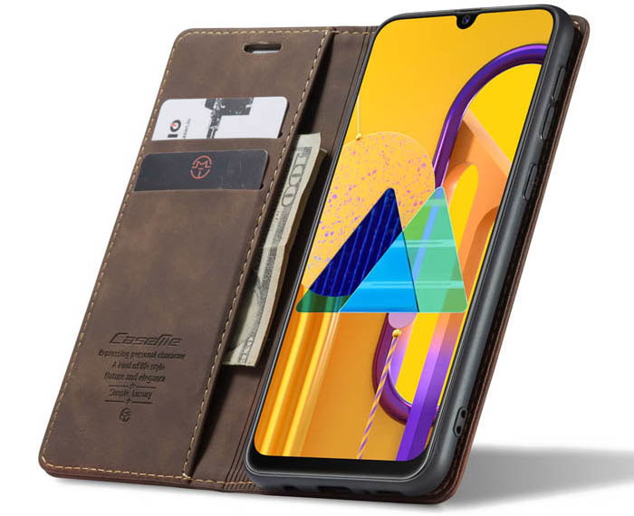 CaseMe Samsung Galaxy M30S/M21 Wallet Kickstand Magnetic Flip Leather Case