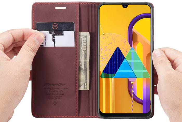 CaseMe Samsung Galaxy M30S/M21 Wallet Kickstand Magnetic Flip Leather Case