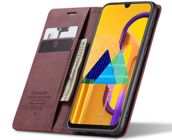 CaseMe Samsung Galaxy M30S/M21 Wallet Kickstand Magnetic Flip Leather Case