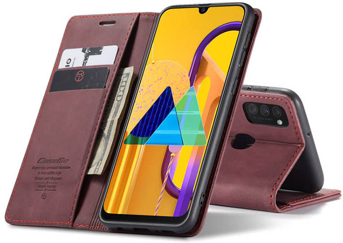 CaseMe Samsung Galaxy M30S/M21 Wallet Kickstand Magnetic Flip Leather Case