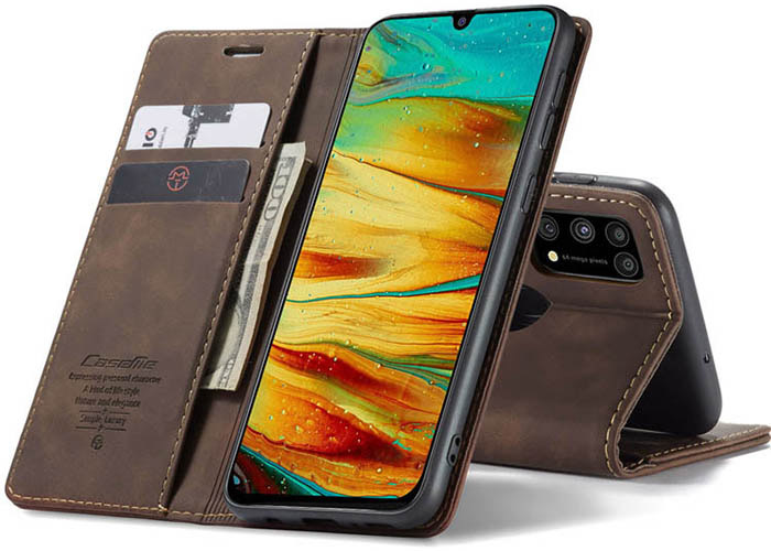 CaseMe Samsung Galaxy M31 Wallet Kickstand Magnetic Flip Leather Case