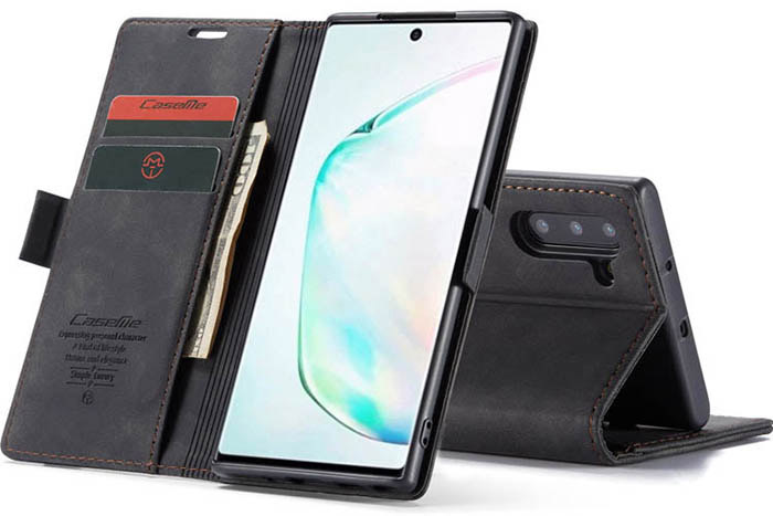 CaseMe Samsung Galaxy Note 10 Wallet Kickstand Magnetic Flip Leather Case