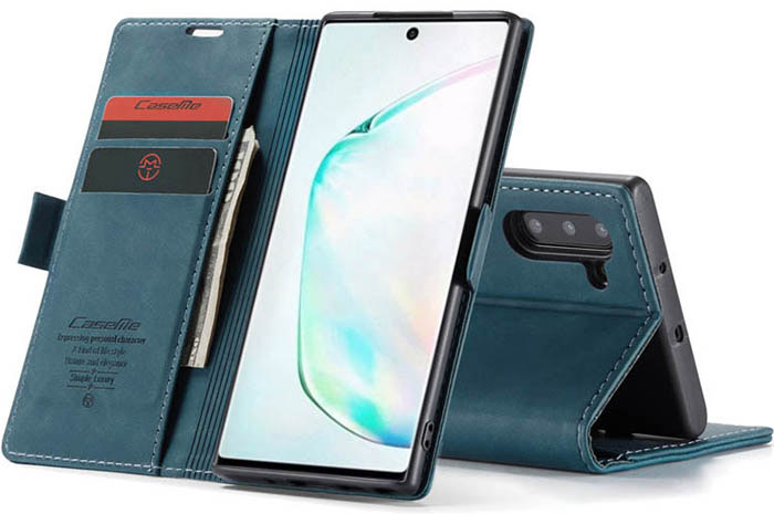 CaseMe Samsung Galaxy Note 10 Wallet Kickstand Magnetic Flip Leather Case