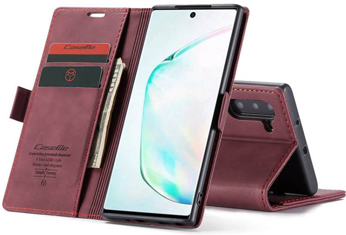 CaseMe Samsung Galaxy Note 10 Wallet Kickstand Magnetic Flip Leather Case