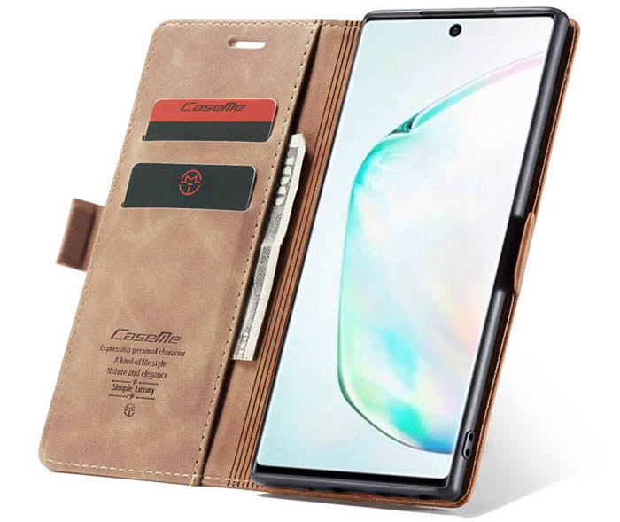 CaseMe Samsung Galaxy Note 10 Plus Wallet Kickstand Magnetic Flip Leather Case