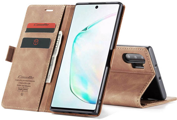 CaseMe Samsung Galaxy Note 10 Plus Wallet Kickstand Magnetic Flip Leather Case