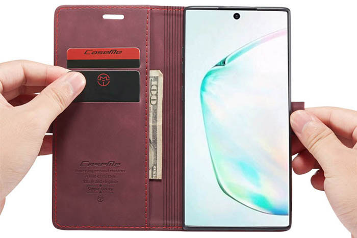 CaseMe Samsung Galaxy Note 10 Plus Wallet Kickstand Magnetic Flip Leather Case