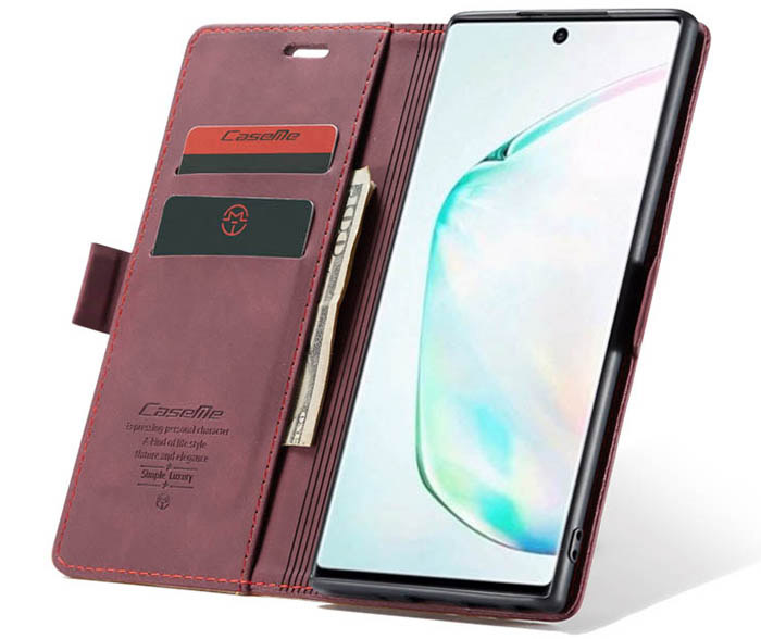 CaseMe Samsung Galaxy Note 10 Plus Wallet Kickstand Magnetic Flip Leather Case