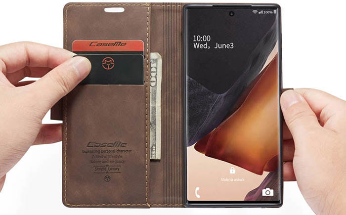 CaseMe Samsung Galaxy Note 20 Ultra Wallet Kickstand Magnetic Flip Leather Case