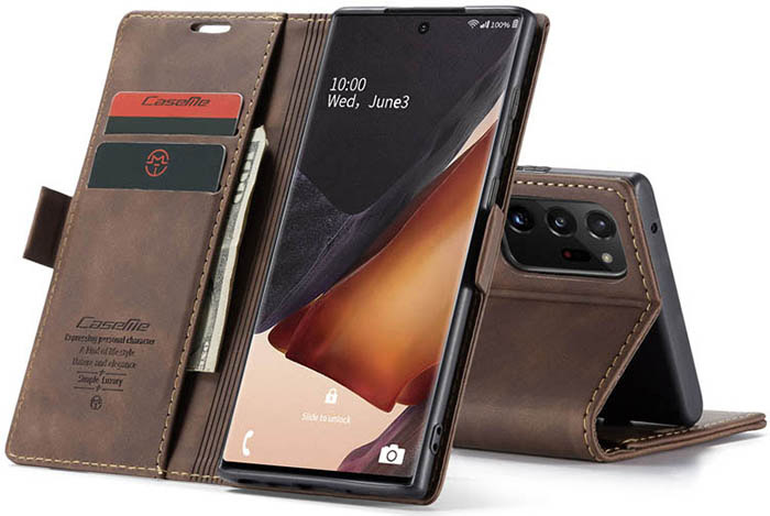 CaseMe Samsung Galaxy Note 20 Ultra Wallet Kickstand Magnetic Flip Leather Case