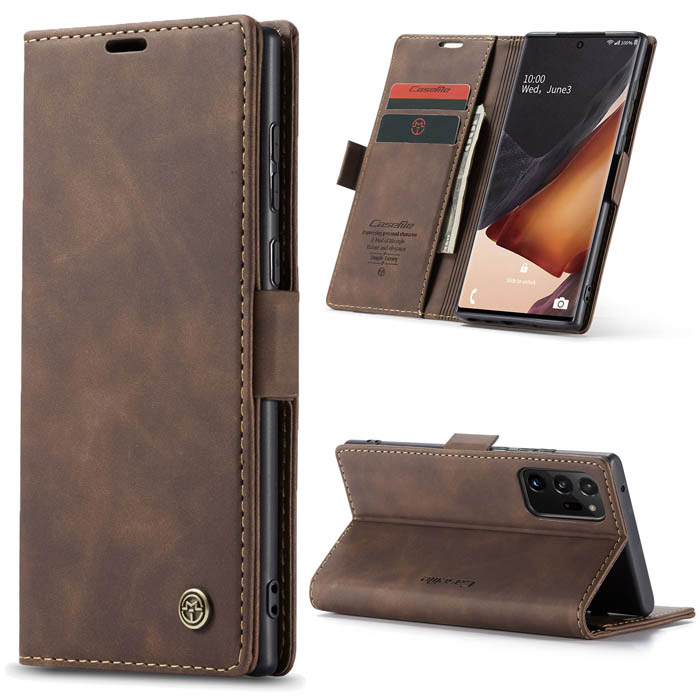CaseMe Samsung Galaxy Note 20 Ultra Wallet Magnetic Flip Case Coffee