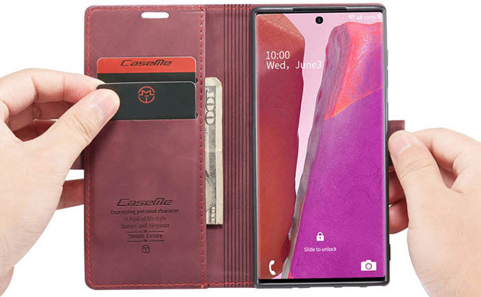 CaseMe Samsung Galaxy Note 20 Ultra Wallet Kickstand Magnetic Flip Leather Case