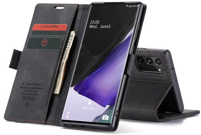 CaseMe Samsung Galaxy Note 20 Wallet Kickstand Magnetic Flip Leather Case