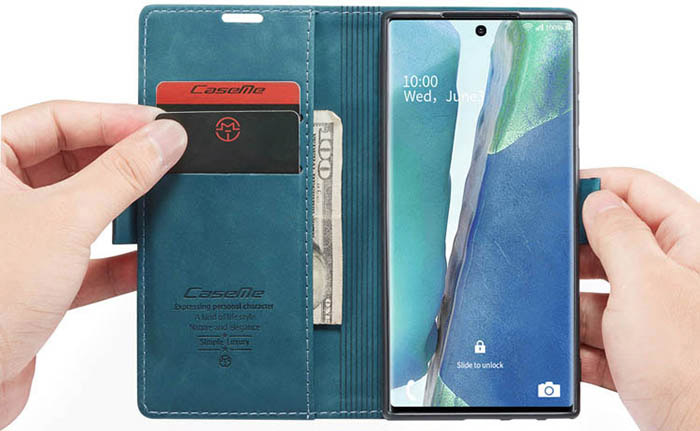 CaseMe Samsung Galaxy Note 20 Wallet Kickstand Magnetic Flip Leather Case