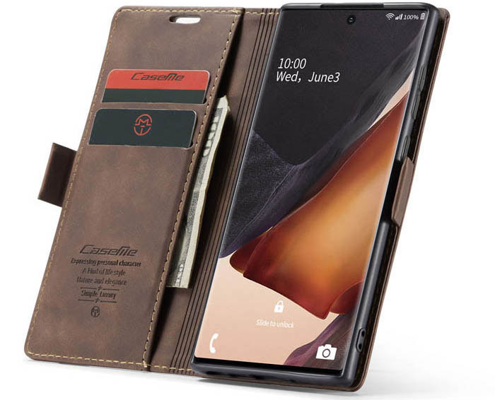 CaseMe Samsung Galaxy Note 20 Wallet Kickstand Magnetic Flip Leather Case