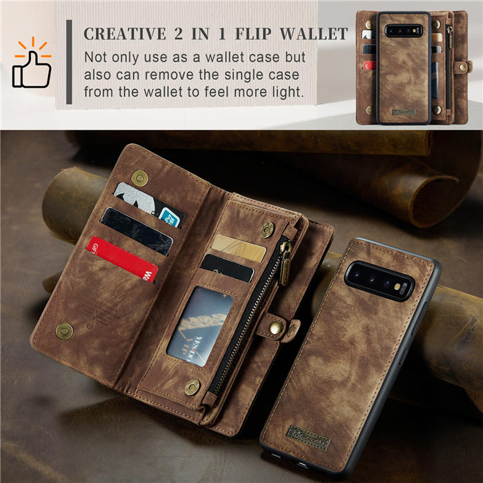 CaseMe Samsung Galaxy S10 Plus Wallet Case with Wrist Strap