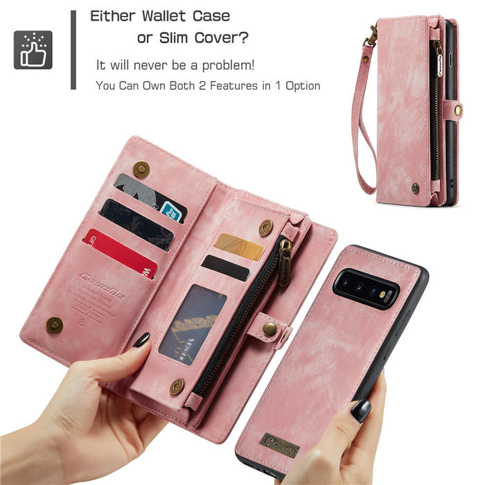 CaseMe Samsung Galaxy S10 Wallet Case with Wrist Strap