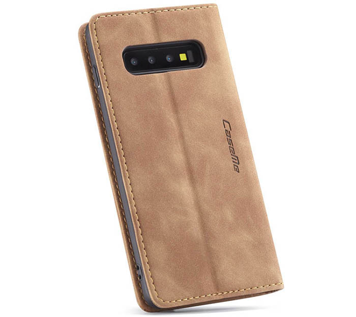 CaseMe Samsung Galaxy S10 Plus Retro Wallet Kickstand Magnetic Flip Leather Case