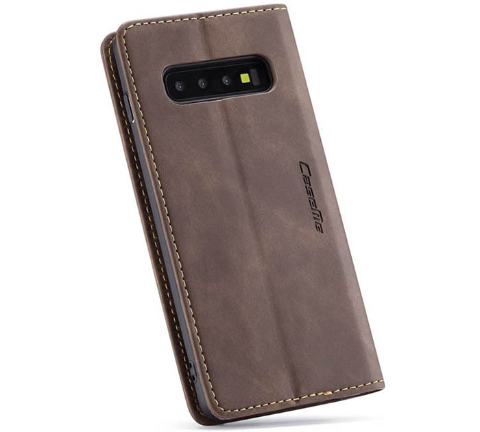 CaseMe Samsung Galaxy S10 Plus Retro Wallet Kickstand Magnetic Flip Leather Case