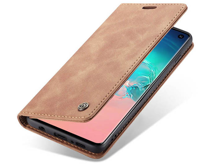 CaseMe Samsung Galaxy S10 5G Retro Wallet Kickstand Magnetic Flip Leather Case