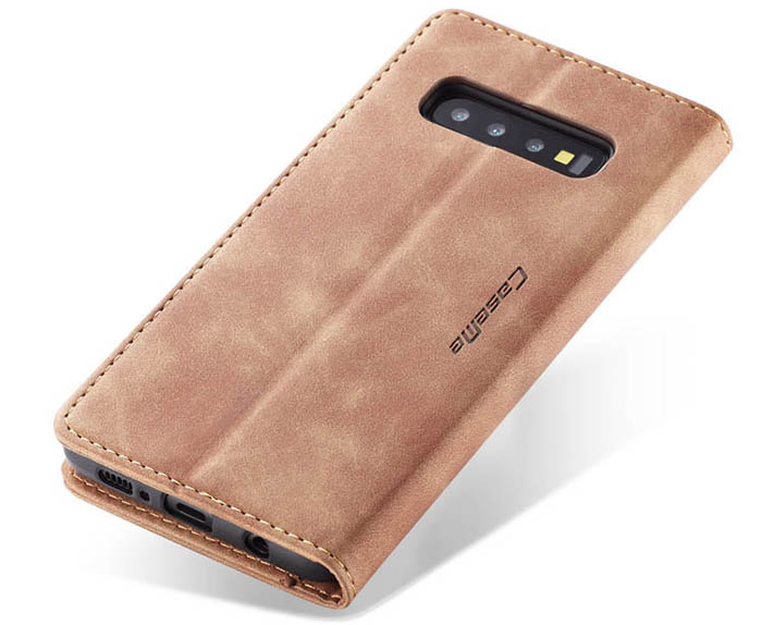 CaseMe Samsung Galaxy S10 5G Retro Wallet Kickstand Magnetic Flip Leather Case