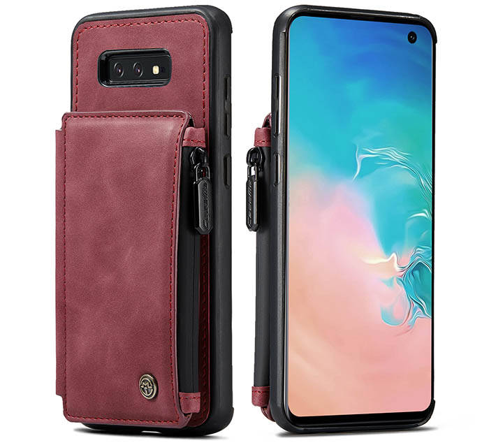 CaseMe Samsung Galaxy S10e Zipper Pocket Card Slots Case