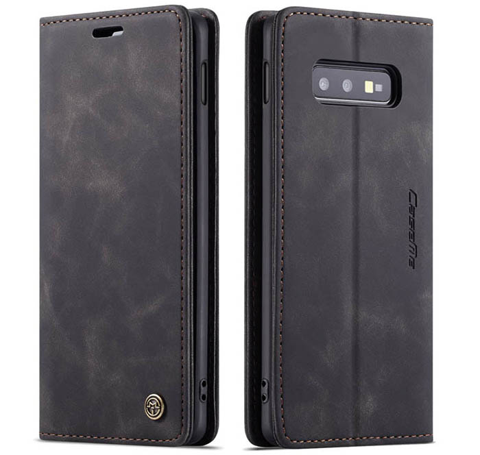 CaseMe Samsung Galaxy S10e Retro Wallet Kickstand Magnetic Flip Leather Case