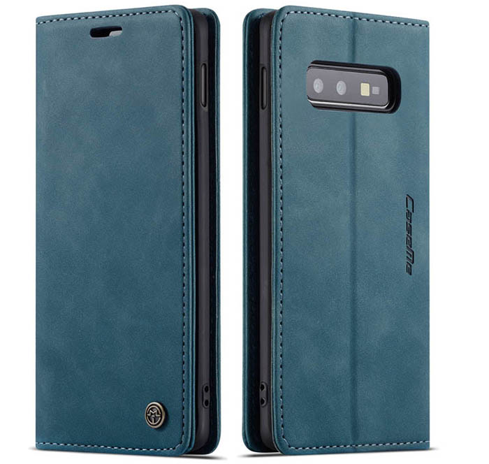 CaseMe Samsung Galaxy S10e Retro Wallet Kickstand Magnetic Flip Leather Case