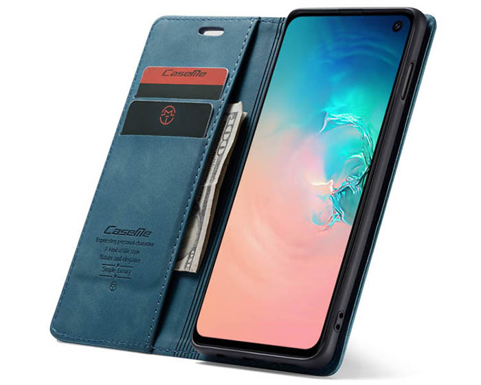 CaseMe Samsung Galaxy S10e Retro Wallet Kickstand Magnetic Flip Leather Case