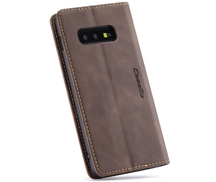 CaseMe Samsung Galaxy S10e Retro Wallet Kickstand Magnetic Flip Leather Case