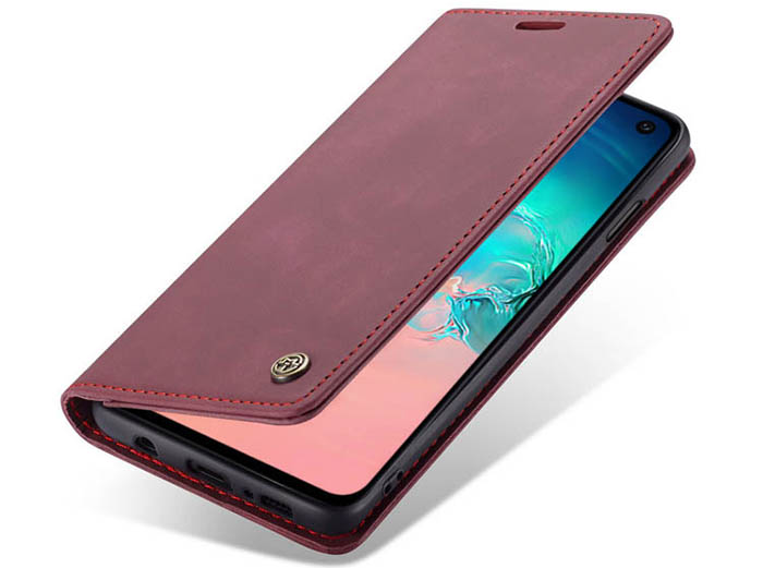 CaseMe Samsung Galaxy S10e Retro Wallet Kickstand Magnetic Flip Leather Case