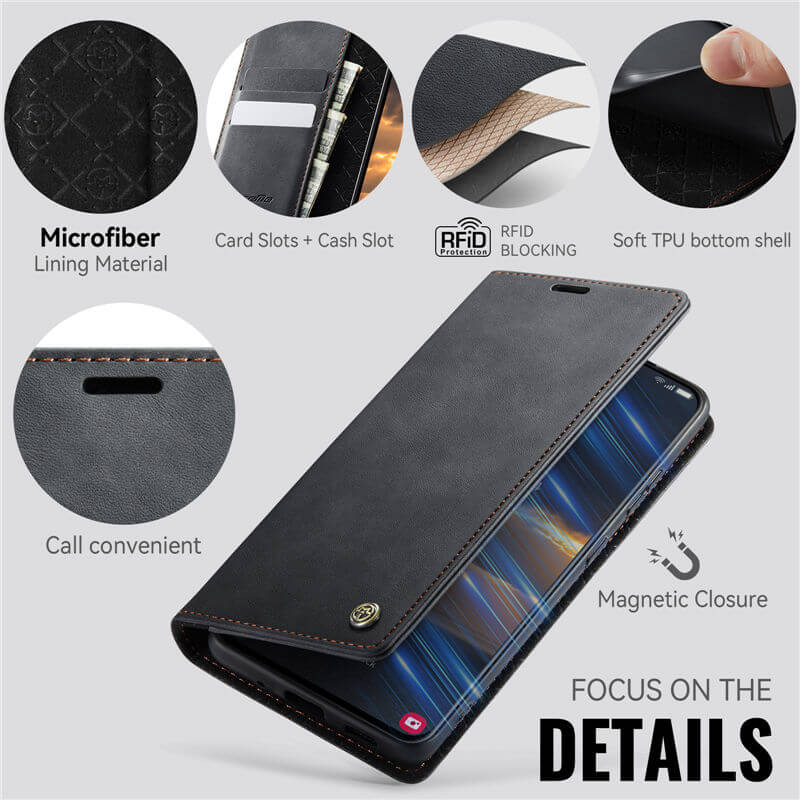 CaseMe Samsung Galaxy S20 FE Magnetic Wallet Case with RFID Blocking