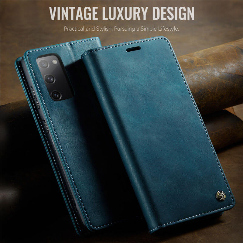 CaseMe Samsung Galaxy S20 FE Magnetic Wallet Case with RFID Blocking