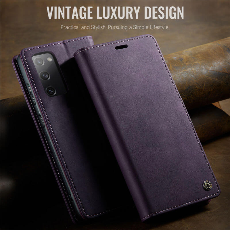 CaseMe Samsung Galaxy S20 FE Magnetic Wallet Case with RFID Blocking