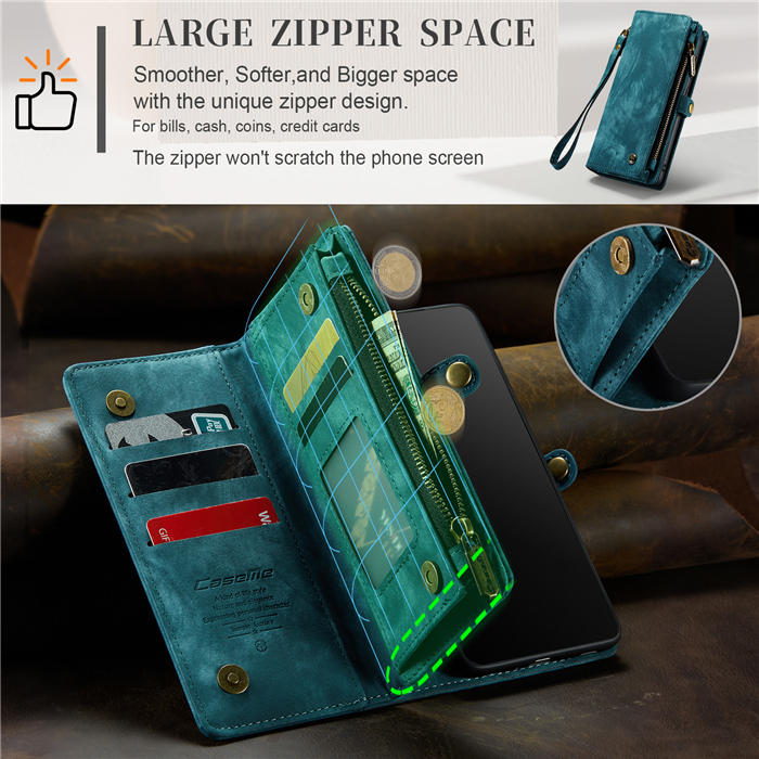 CaseMe Samsung Galaxy S20 Zipper Wallet Magnetic Detachable 2 in 1 Case