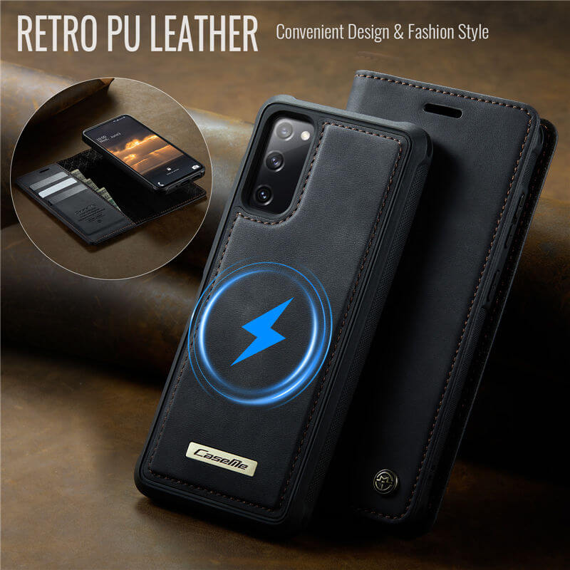 CaseMe Samsung Galaxy S20 FE 2-in-1 Magnetic Wallet Case