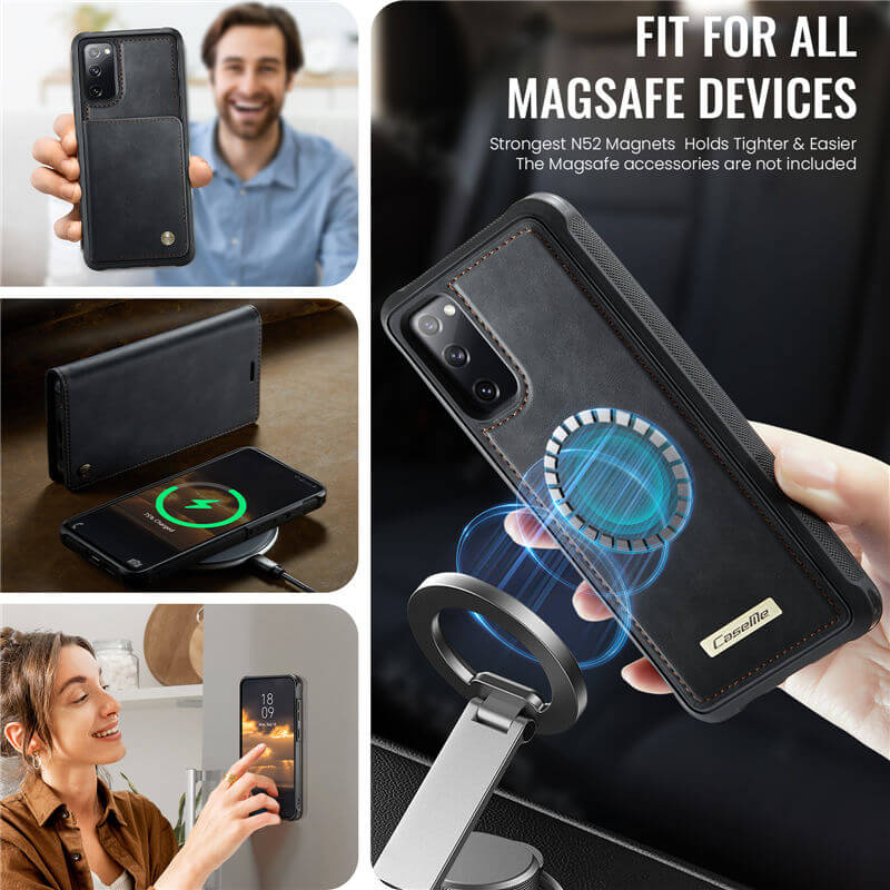 CaseMe Samsung Galaxy S20 FE 2-in-1 Magnetic Wallet Case