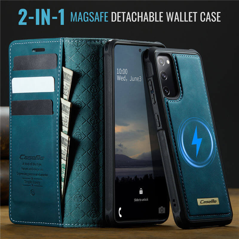 CaseMe Samsung Galaxy S20 FE 2-in-1 Magnetic Wallet Case