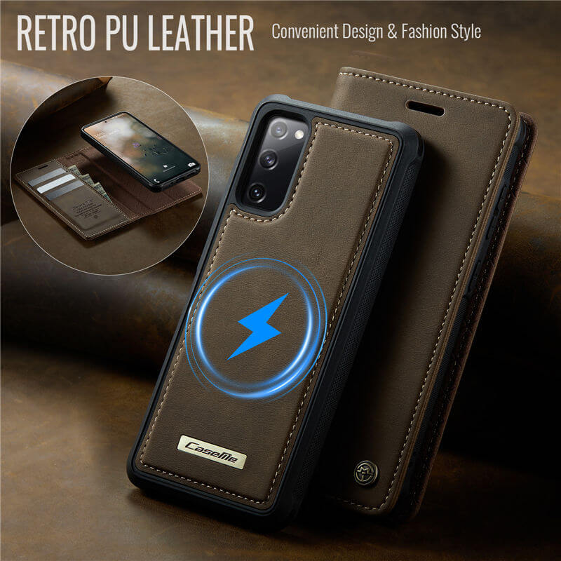 CaseMe Samsung Galaxy S20 FE 2-in-1 Magnetic Wallet Case