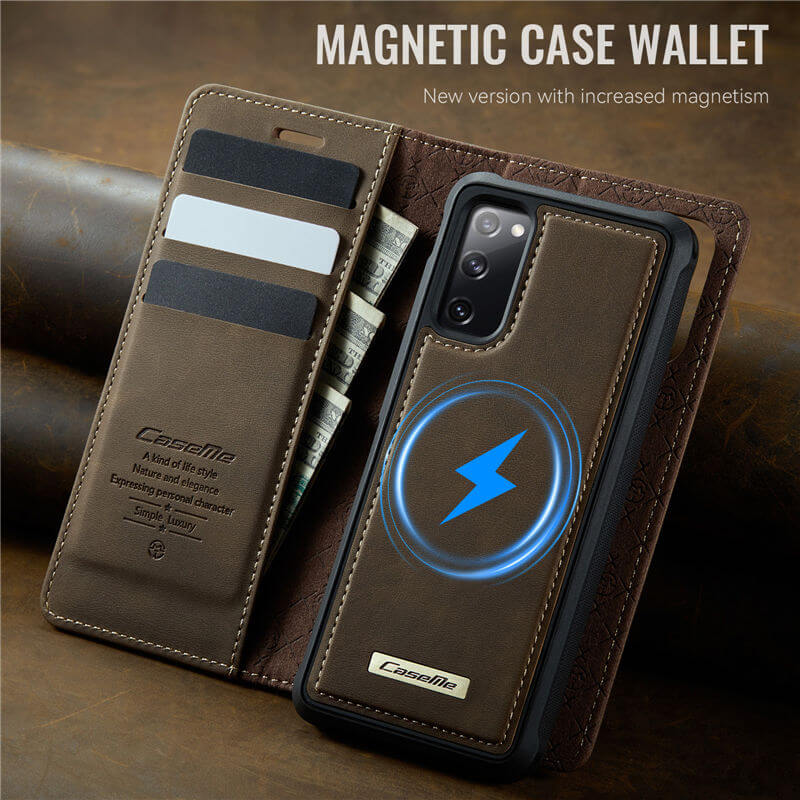 CaseMe Samsung Galaxy S20 FE 2-in-1 Magnetic Wallet Case