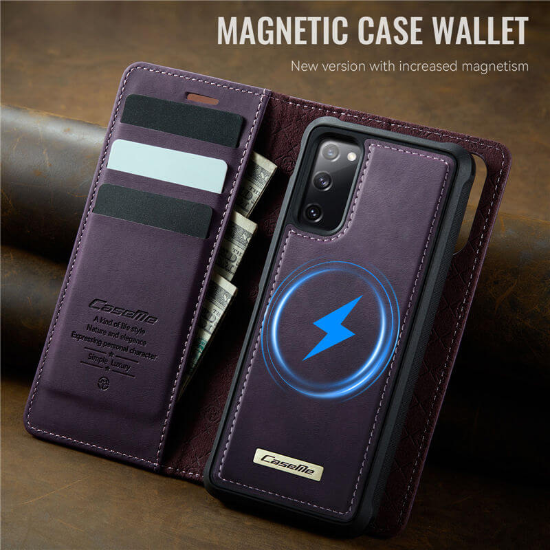 CaseMe Samsung Galaxy S20 FE 2-in-1 Magnetic Wallet Case