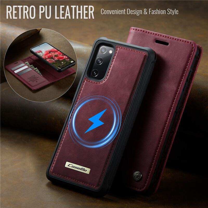 CaseMe Samsung Galaxy S20 FE 2-in-1 Magnetic Wallet Case