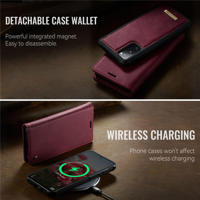 CaseMe Samsung Galaxy S20 FE 2-in-1 Magnetic Wallet Case